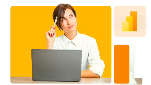 Ilustração representando o tema "Power BI Gratuito vs. Power BI Pago", destacando a comparação entre as versões do software.