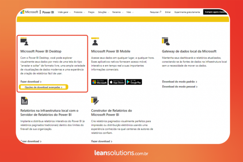 Power BI: Baixando pelo navegador