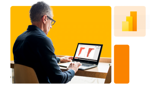 imagem de homem no notebook fazendo detalhamento de relatório