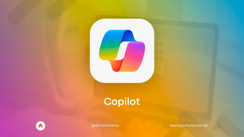 tela colorida com o logotipo do Copilot