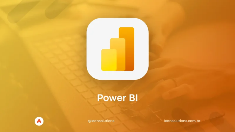 tela cor laranja com o logotipo do Power BI