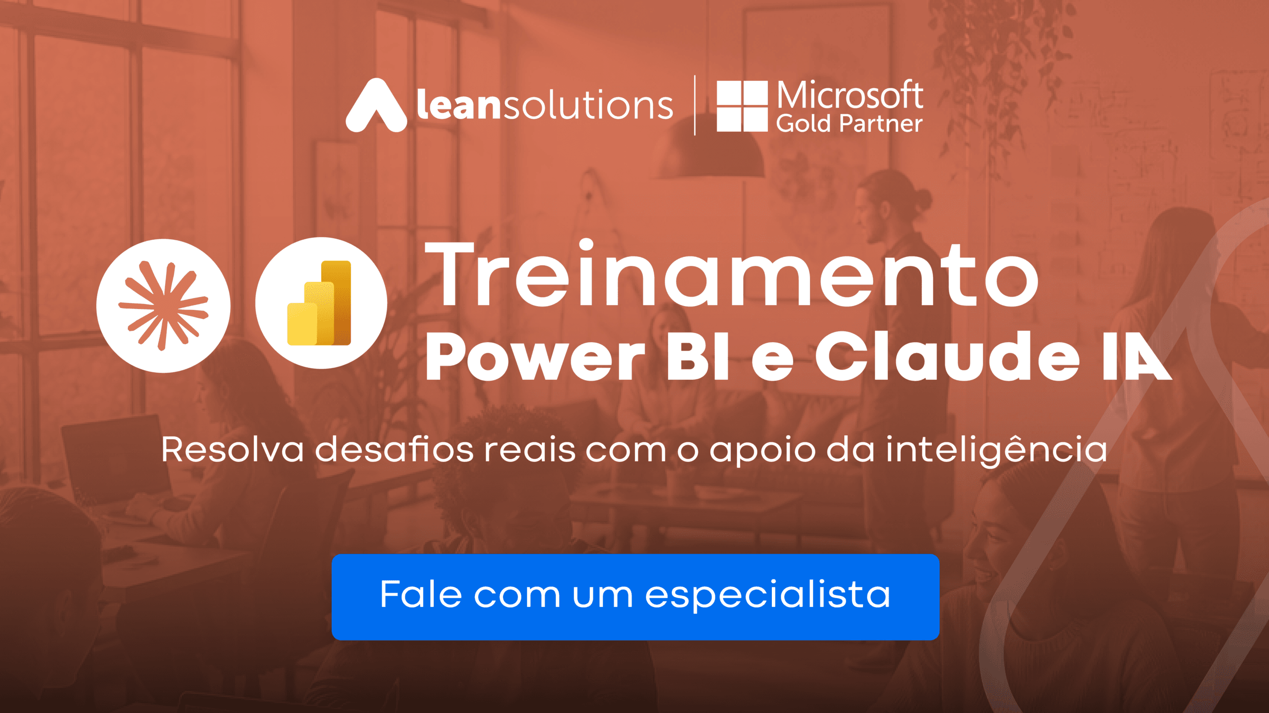 Banner footer Power BI/Claude IA banner treinamento power bi com claude ia