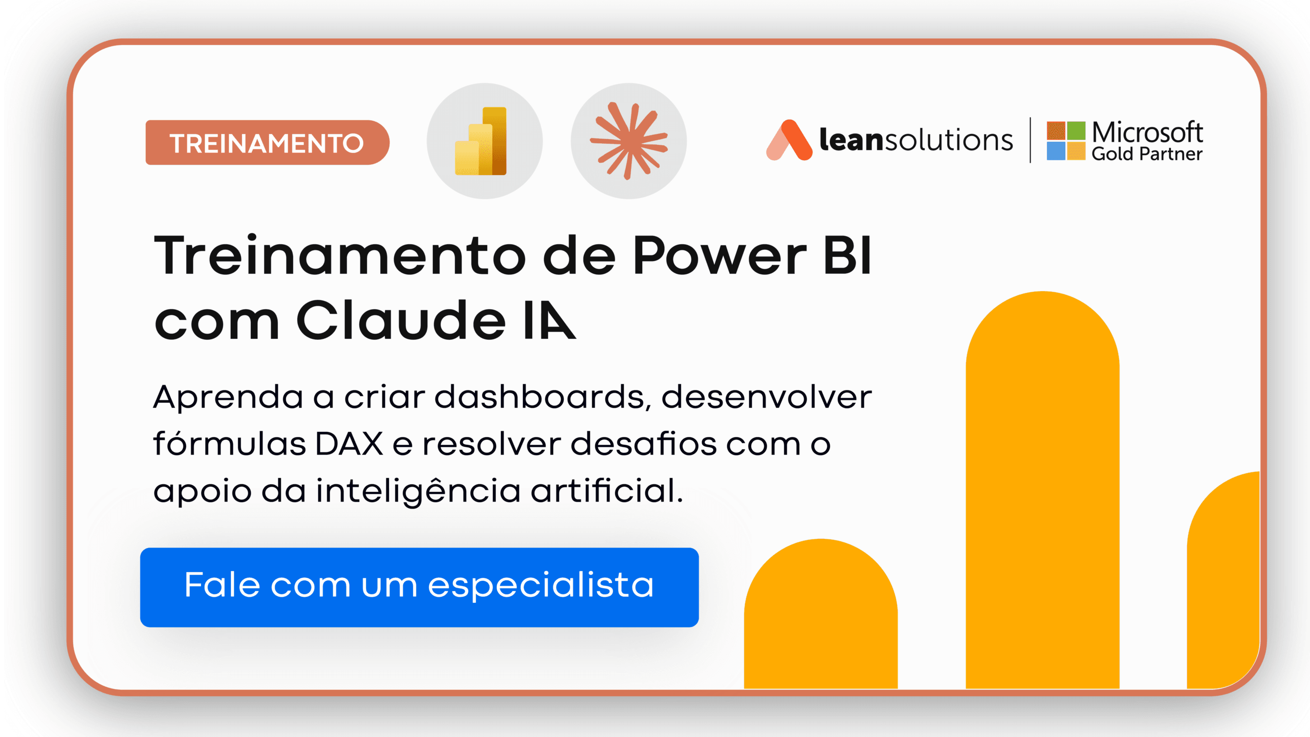 Banner Interpage Power BI/Claude IA banner treinamento power bi com claude ia